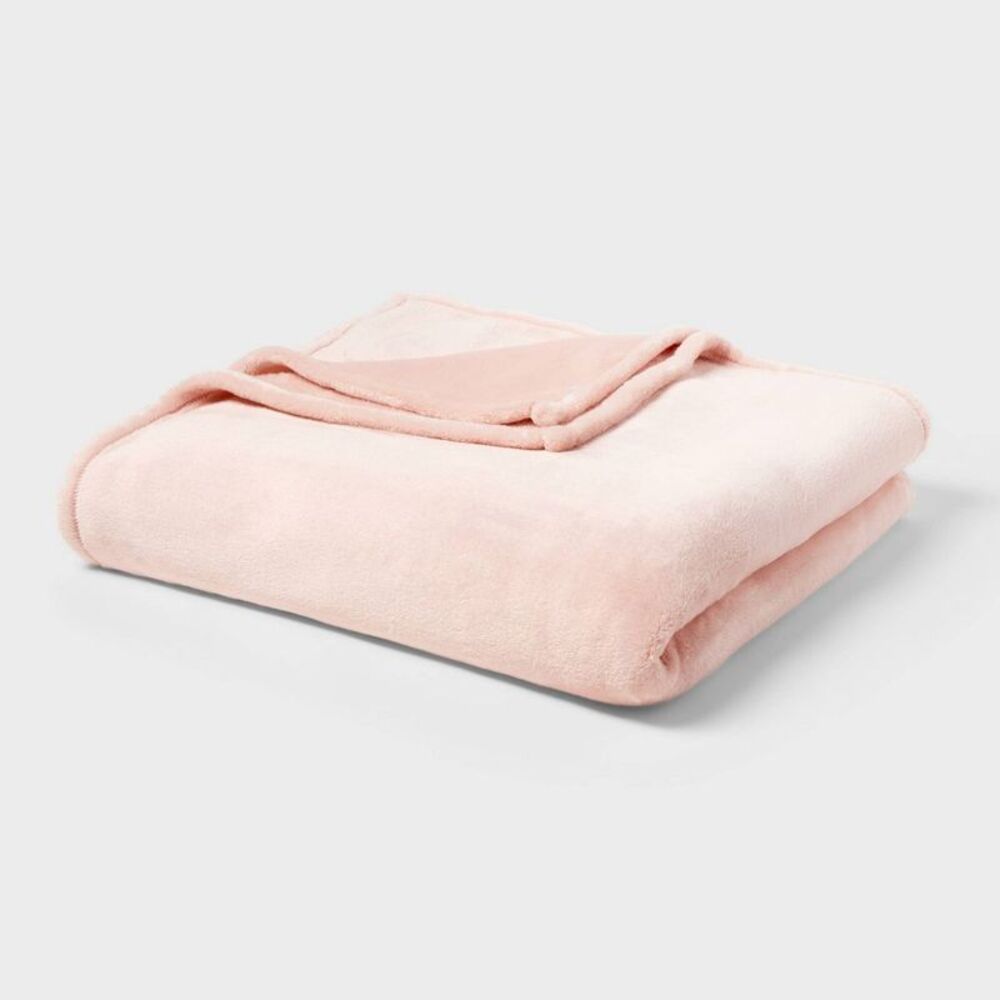 King Microplush Blanket Pink - Threshold